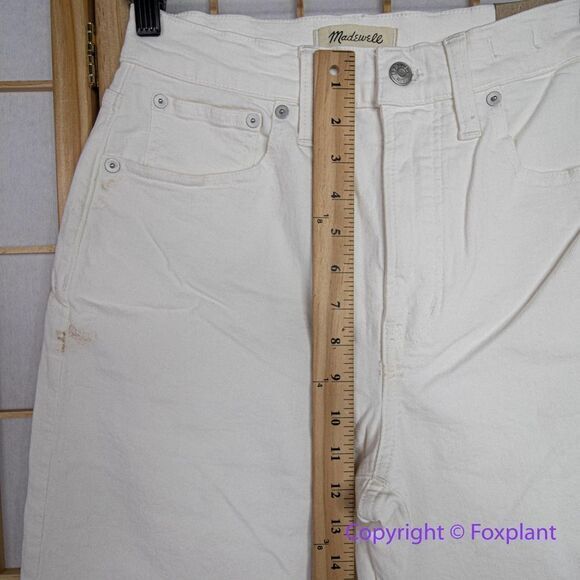 NEW Madewell The Perfect Vintage Wide-Leg Crop Jean‎ Tile White, 27 - Picture 10 of 16